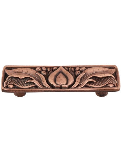 Hope Blossom Drawer Pull in Antique Copper.